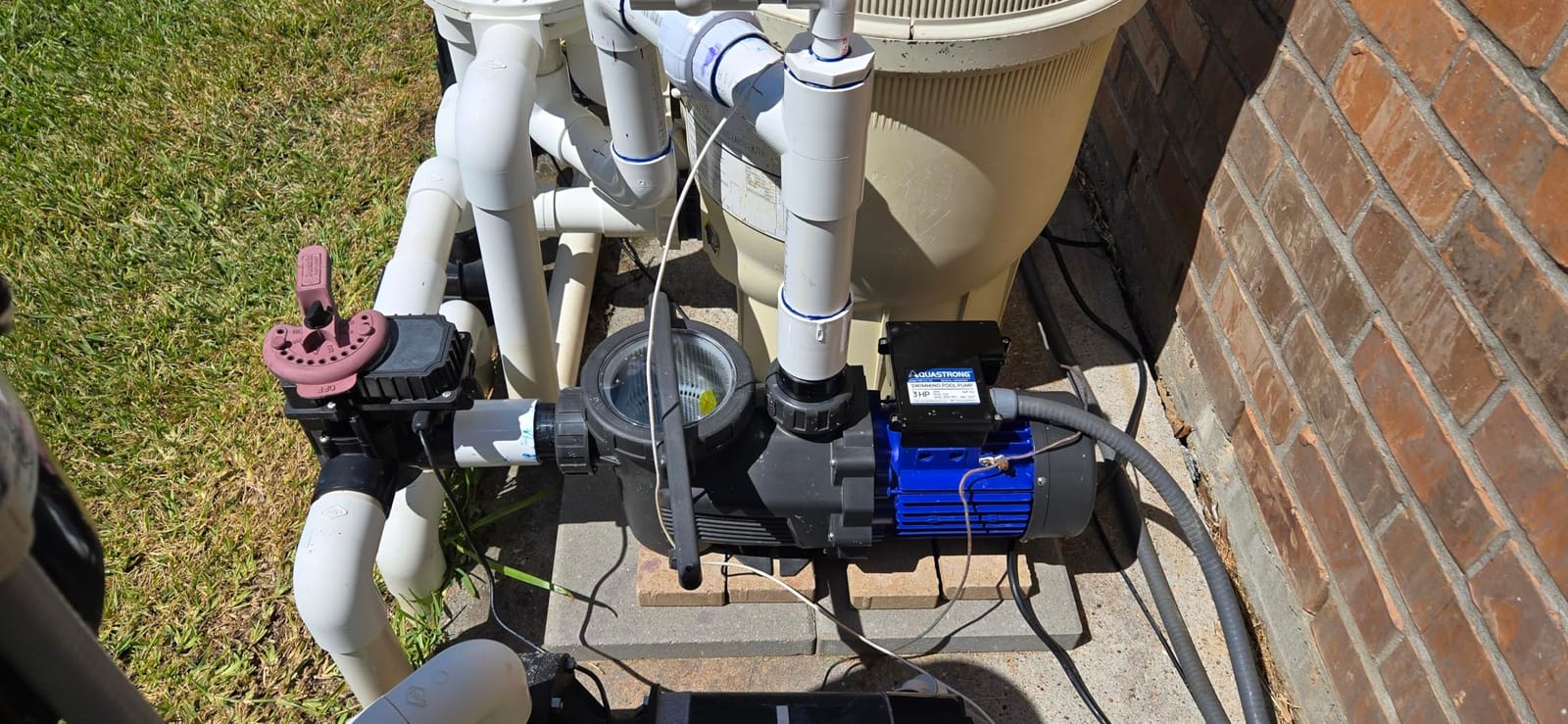 Aquastrong 2HP In/Above Ground Pool Pump, Single Speed, 220V, 8917GPH, High Flow, Powerful Self Primming Swimming Pool Pumps with Filter customer photo 2