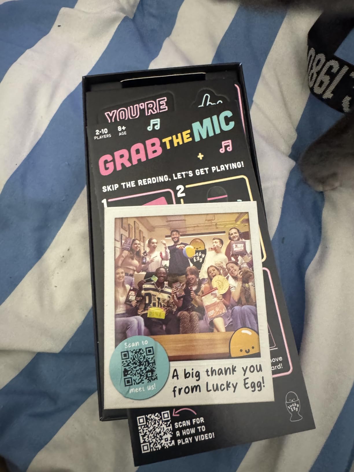 Grab The Mic - Award Winning Karaoke Party Game for Bad Singers w Foam Mic customer photo 1