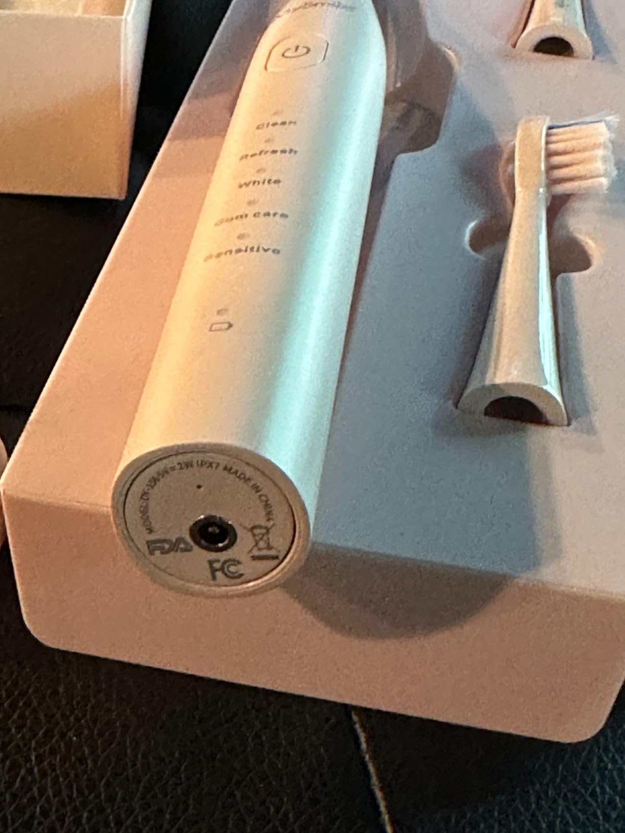 MySmile DY156 Electric Toothbrush for Adults, Rechargeable Sonic Battery Toothbrush Portable with 3 Brush Heads, 2 Mins 5 Modes Smart Timer, 45000VPM, One Charge for 60 Days - Pink customer photo 2