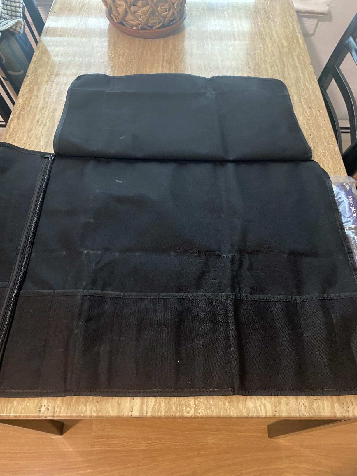 Knife Roll, Chef Knife Roll Bag with 11 Slots Plus Zipper Pocket, Waterproof Waxed Canvas Knife Case Holds Size Up to 18'', Knives Roll Bags for Chefs Professional with Adjustable Strap customer photo 2