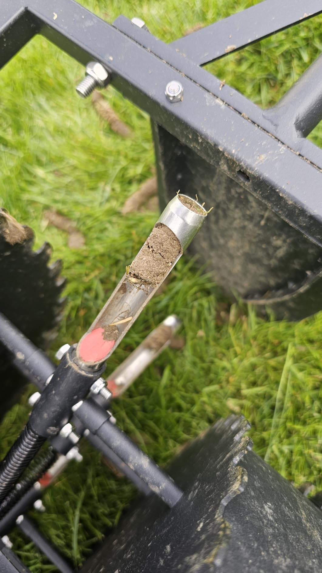 Patented Rolling Lawn Aerator Manual Coring Tool Compacted Soil Loosening customer photo 2