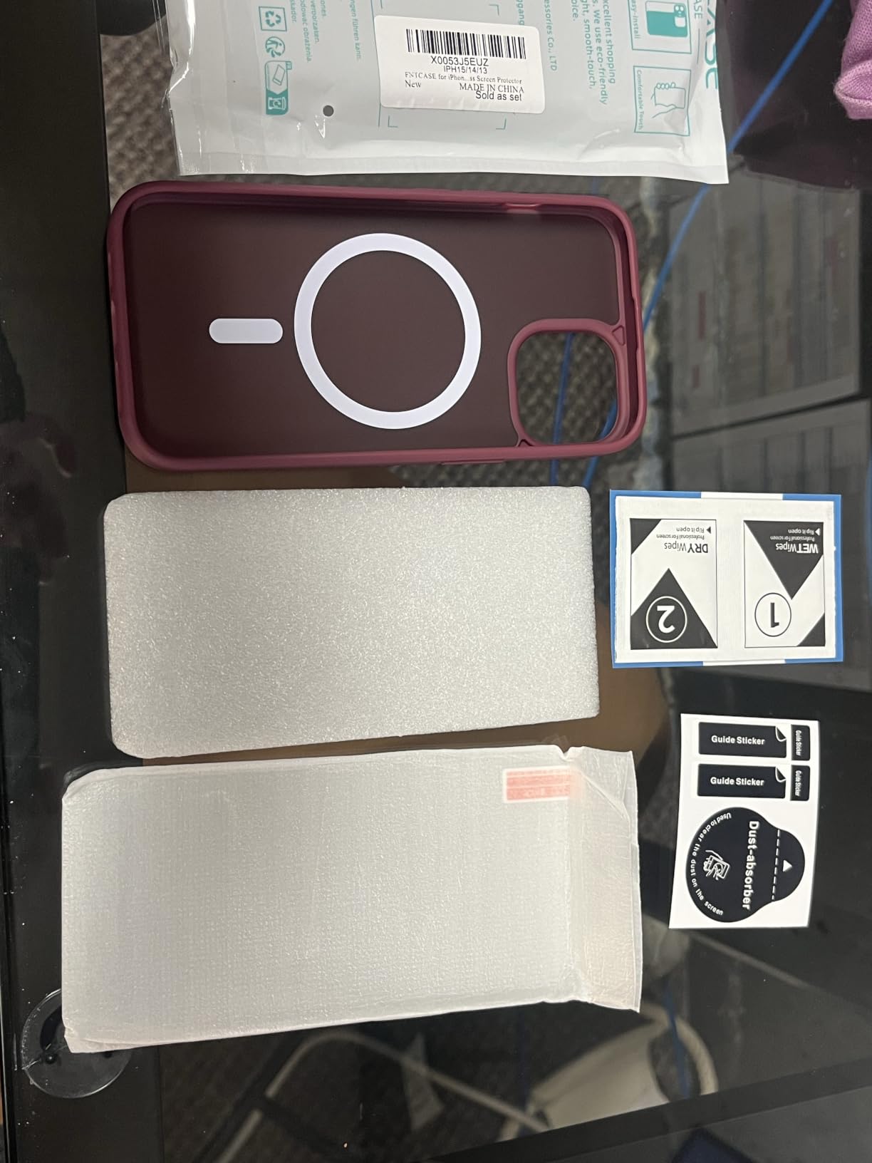 FNTCASE for iPhone 15/14/13 Case, Fit for Magsafe, Glass Screen Protector customer photo 2