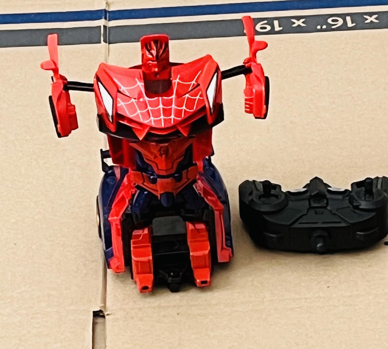 Spider Transform RC Cars Toys with Eye & Underbody Lights, 2.4GHz Remote Control Car One-Button Deformation, Fast 360°Rotation Robot Toys Birthday Gifts for 3 4 5 6 7 8 9 10 Year Old Boys Age 4-7 8-12 customer photo 2