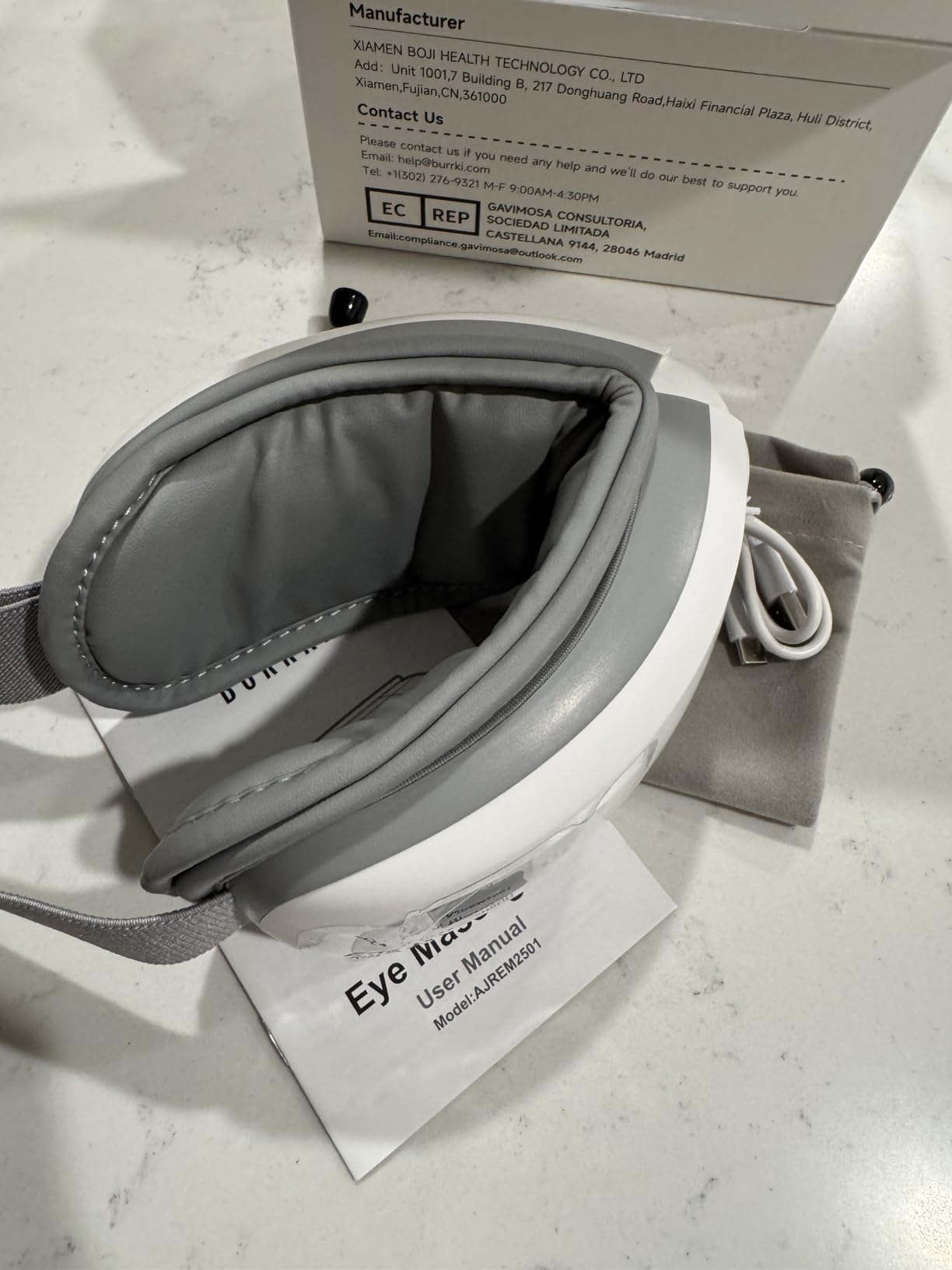 Eye Massager with Heat & Bluetooth Music, Massaging Eye Mask customer photo 2