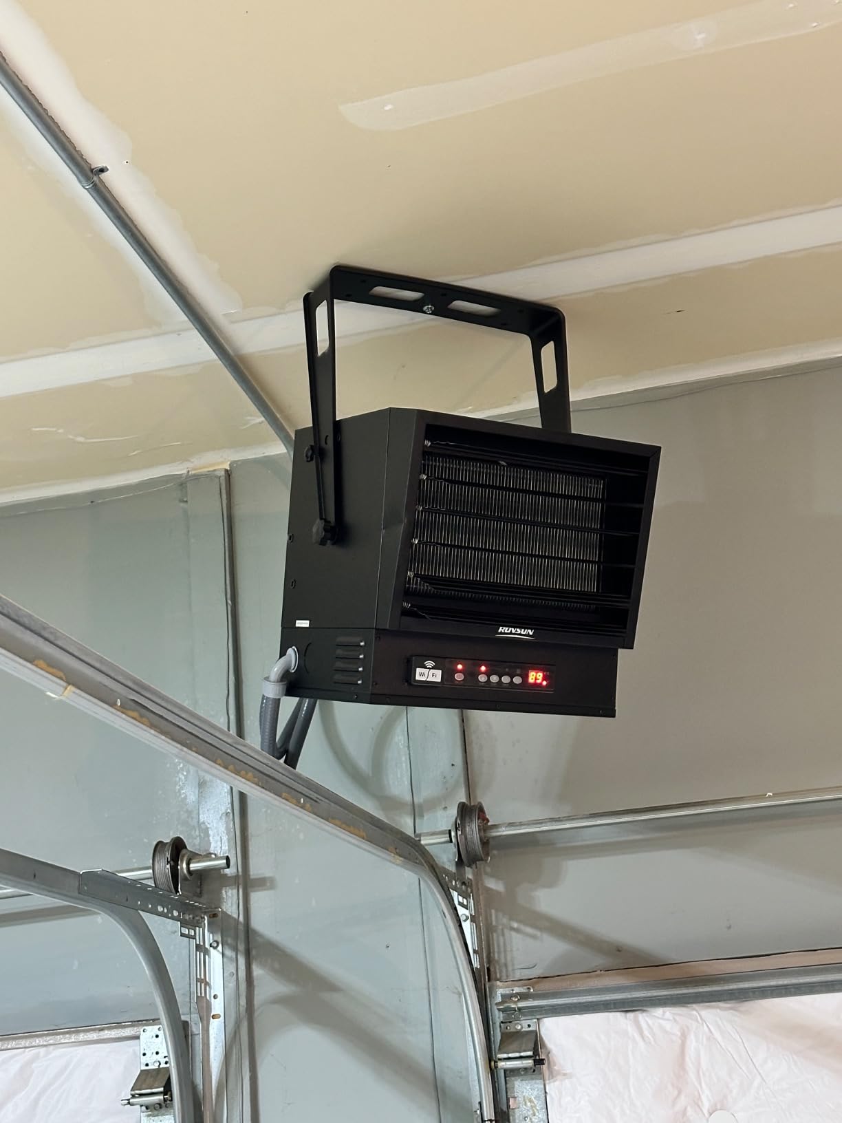 ROVSUN 5000W Electric Garage Heater with Remote & APP Control, Digital Fan-Forced Ceiling Mount Heater with Thermostat, 12H Timer & Overheat Protection, 240V Hardwired for Workshop Factory customer photo 2