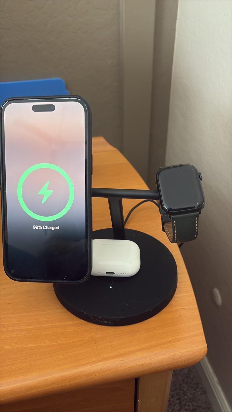 Belkin Qi2 15W Wireless Charging Station, 3 in 1 iPhone Charger customer photo 2