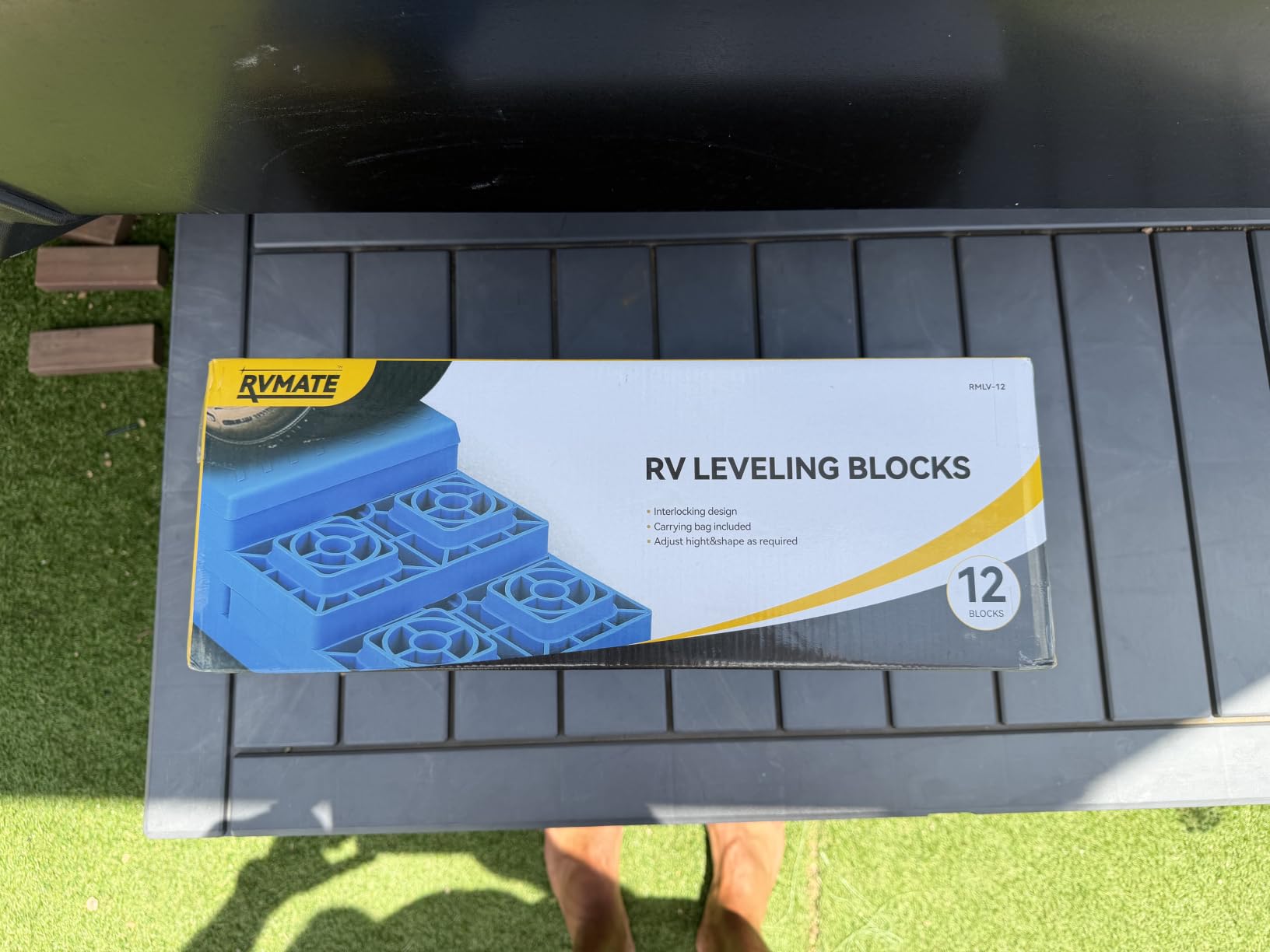 RVMATE 12 Pack RV Leveling Blocks, Camper Trailer Leveling Blocks customer photo 1