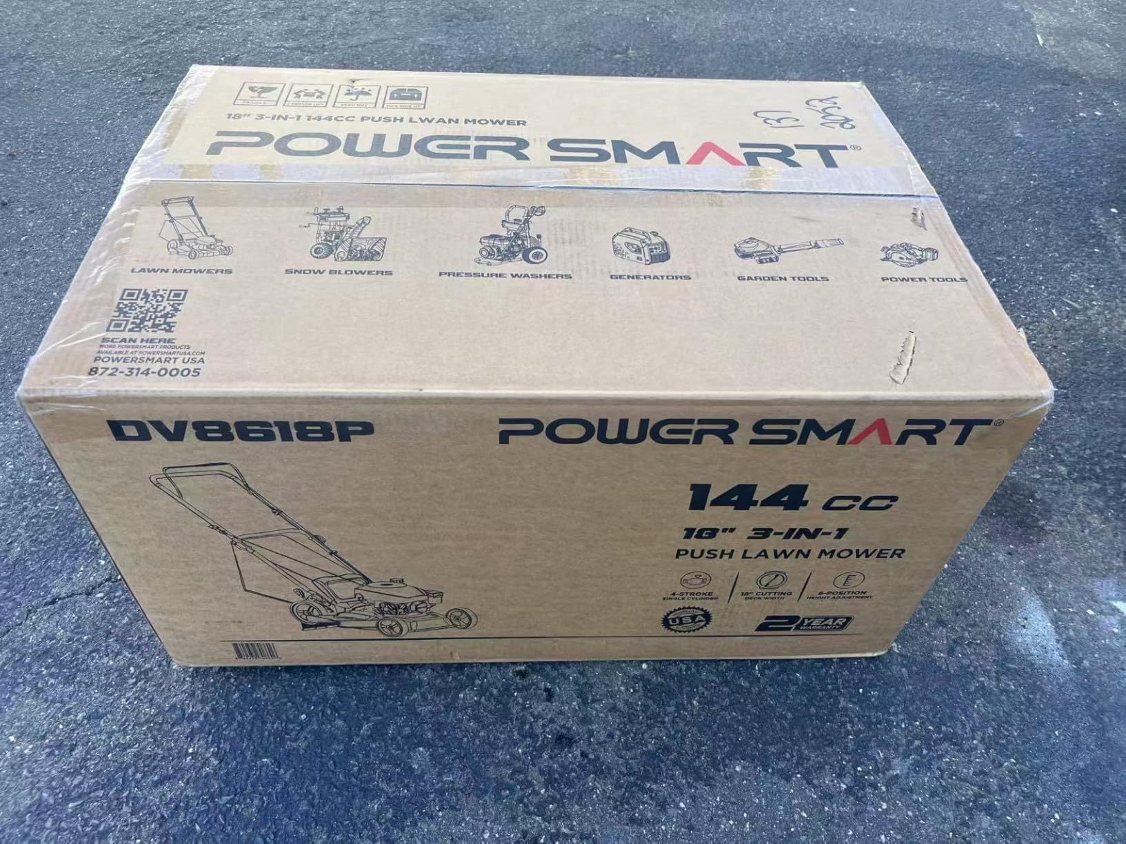 PowerSmart 22-Inch 170cc Self Propelled Gas Lawn Mower customer photo 2
