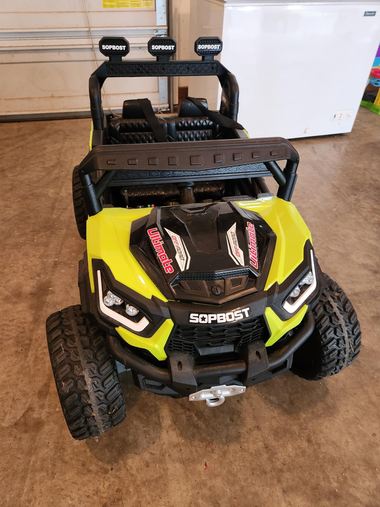 sopbost 24V Kids Ride On UTV with Remote Control, 2WD/4WD Switchable, Blue customer photo 1