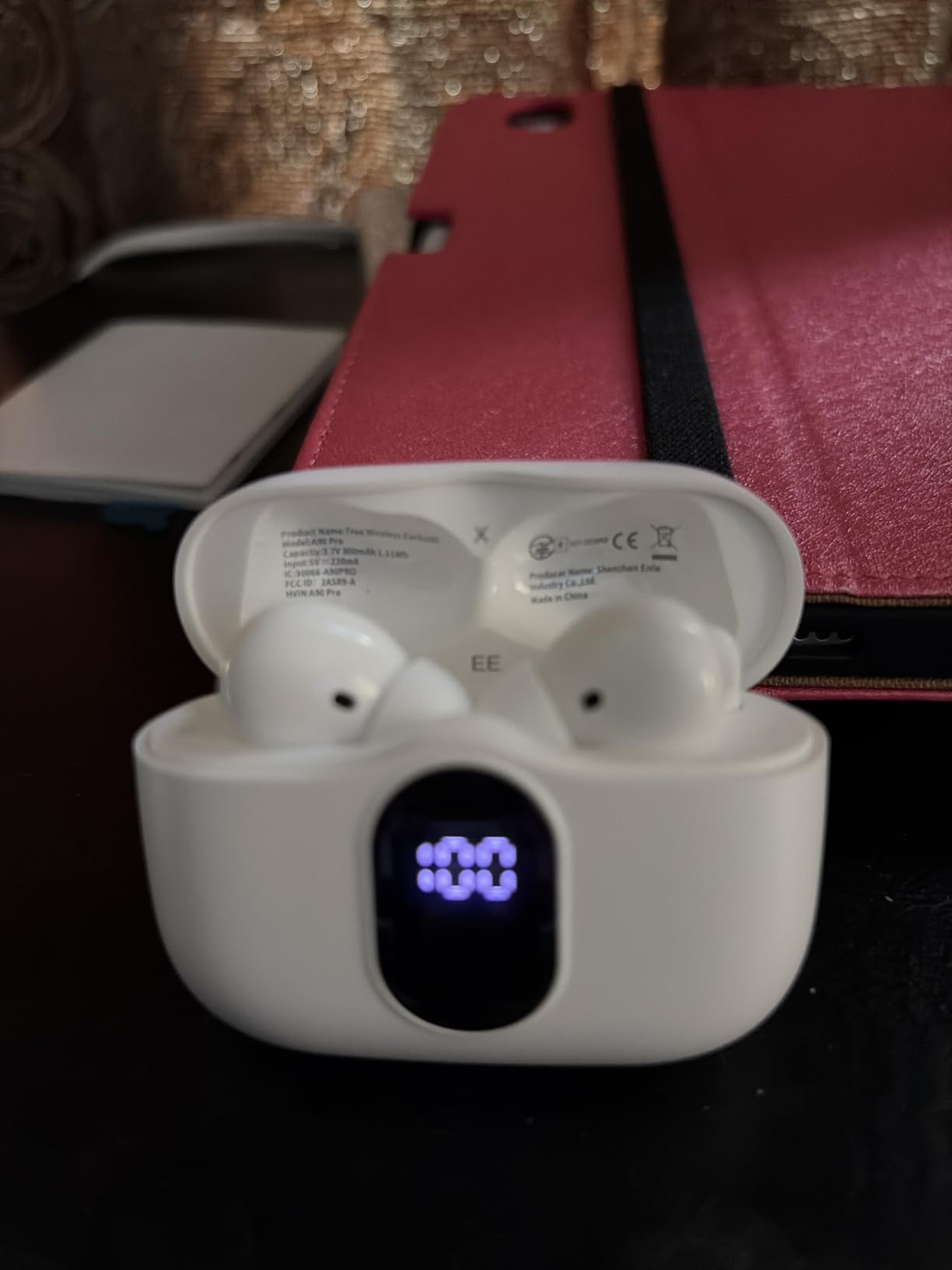 Wireless Earbuds, Bluetooth 5.4 Headphones Bass Stereo/Clear Calls, White customer photo 2
