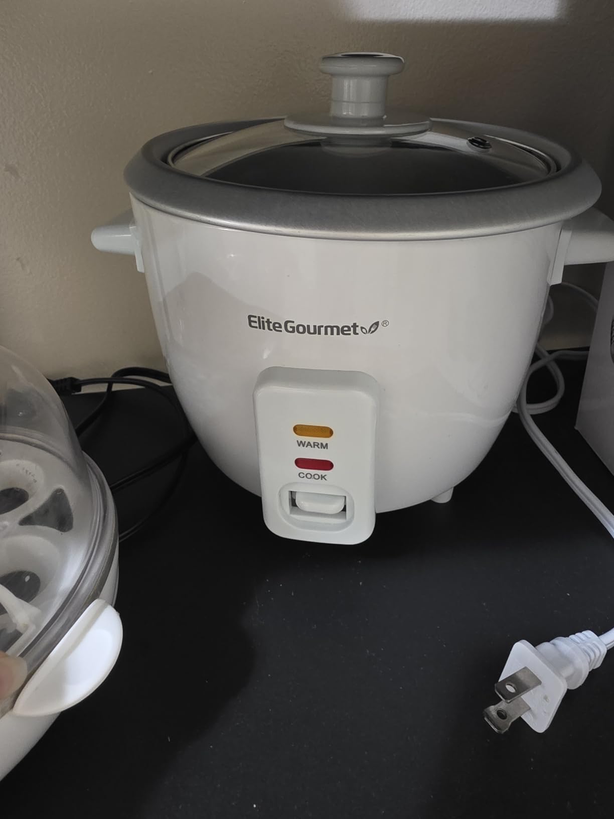 Elite Gourmet ERC003BX Rice Cooker, Keep Warm, Black, 6 Cups Cooked customer photo 1