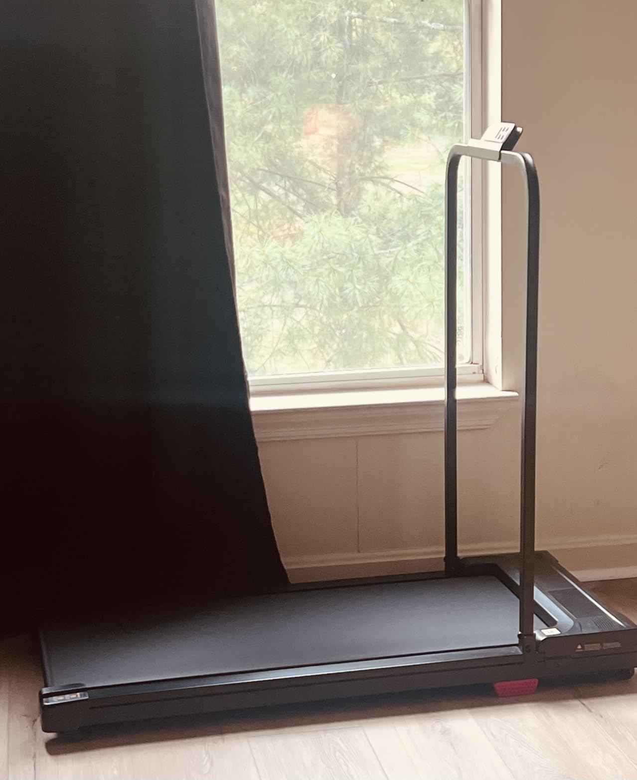 Walking Pad Treadmill for Home - Folding Treadmills with Handle Bar Portable Compact Fold up Indoor Foldable Handles Electric Walk Pads Small Spaces Mini Running Quiet Under Bed Office customer photo 1