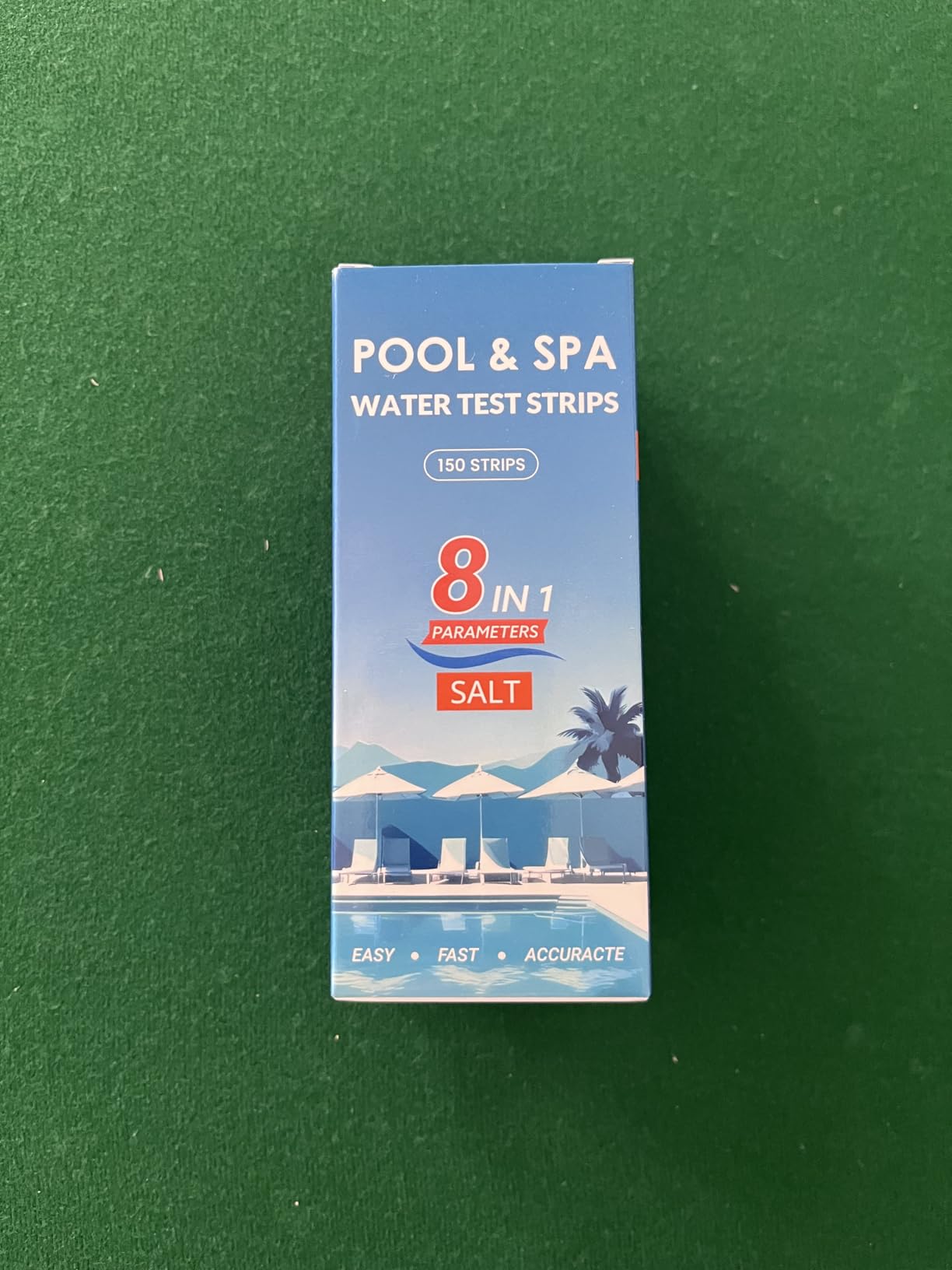All-New 2026 8-in-1 Pool Test Strips -150 CT Pool Salt Test Strips | Salt Water Pool Testing Kit for Salt Water Pools, in & Above-Ground Pools, Hot Tubs&Spas| Quick&Accurate Testing Chlorine,pH,Salt customer photo 1