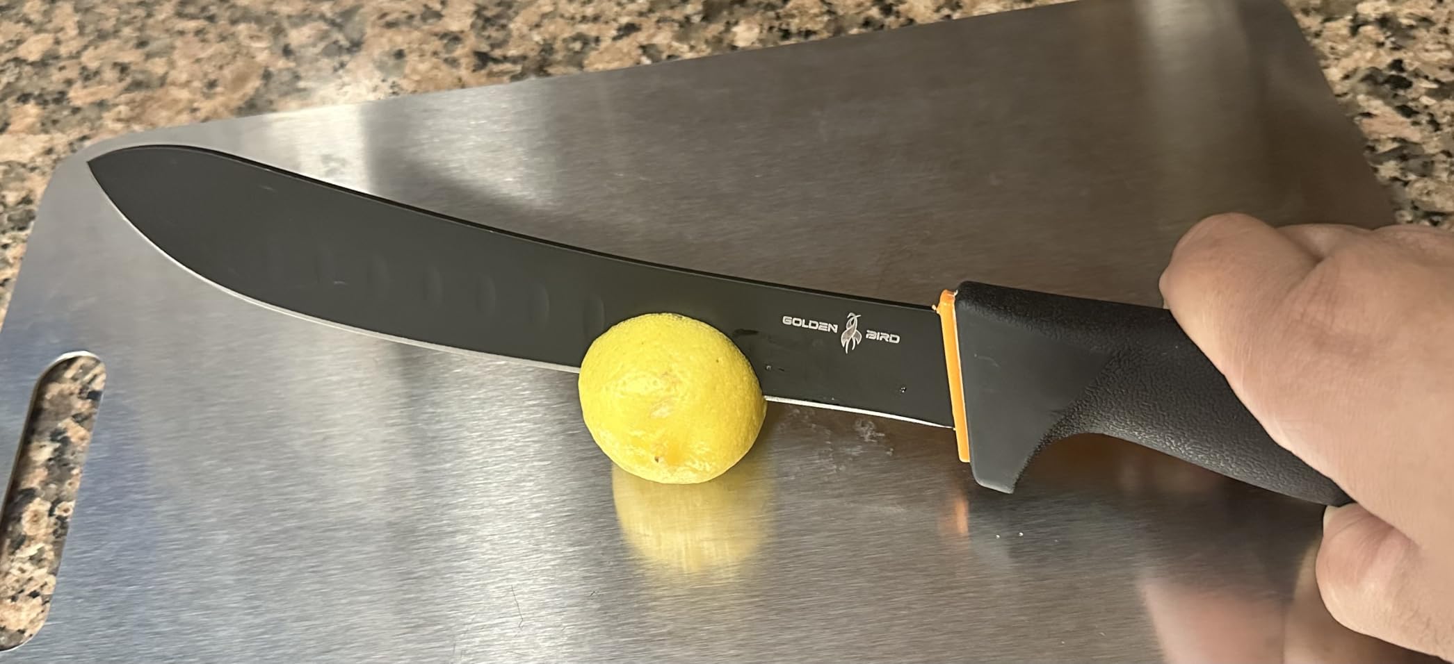 Golden Bird 6 Inch Curved Boning Knife for Meat Cutting with Non‑Slip Grip customer photo 1