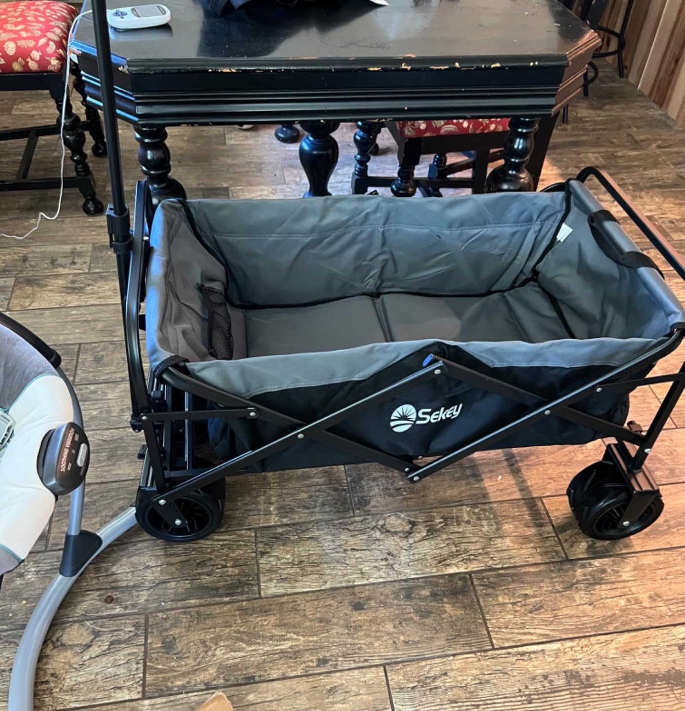 Sekey 12 Cu Ft Steel Garden Cart, 1600 lb Capacity, Towable Handle customer photo 1
