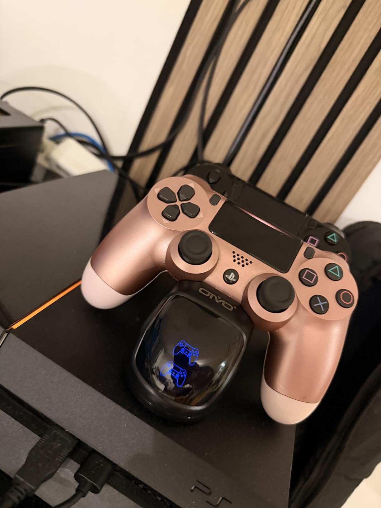 OIVO PS5 Controller Charger Station Compatible with PlayStation 5 Dualsense & Edge Controllers, RGB PS5 Controller Charging Dock Holder Stand with Fast Charge Cable for PS 5 Accessories Kits customer photo 2