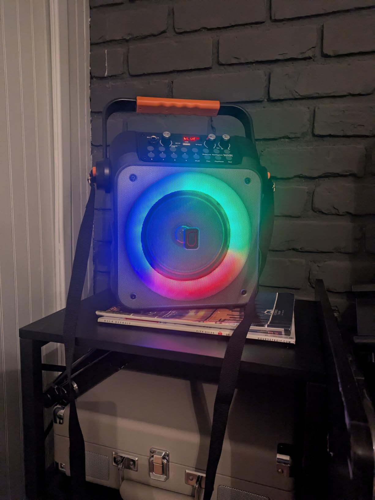 HWWR Karaoke Machine with 2 Mics for Adults & Kids, Stage Subwoofers Set customer photo 2