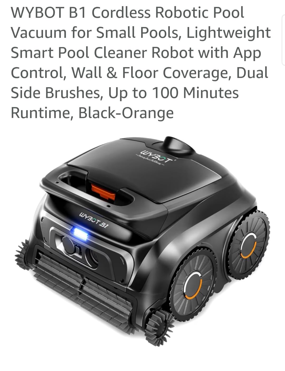 WYBOT B1 Cordless Robotic Pool Vacuum Pool Cleaner Robot for Inground Pools customer photo 1