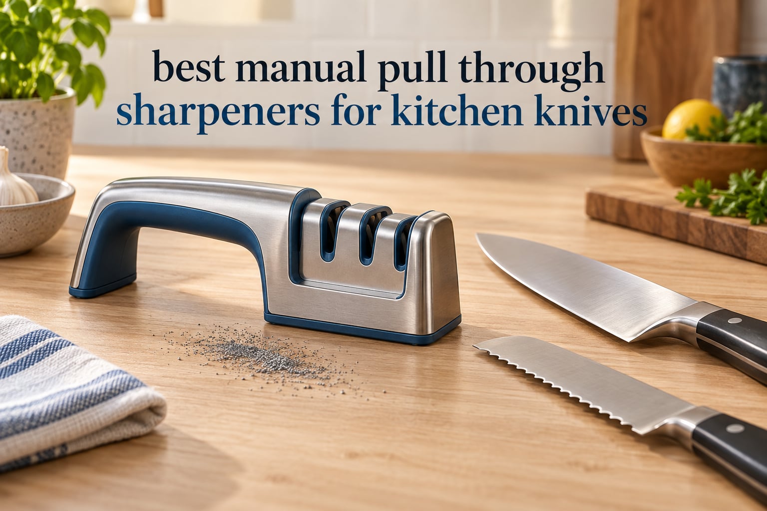 best manual pull through sharpeners for kitchen knives