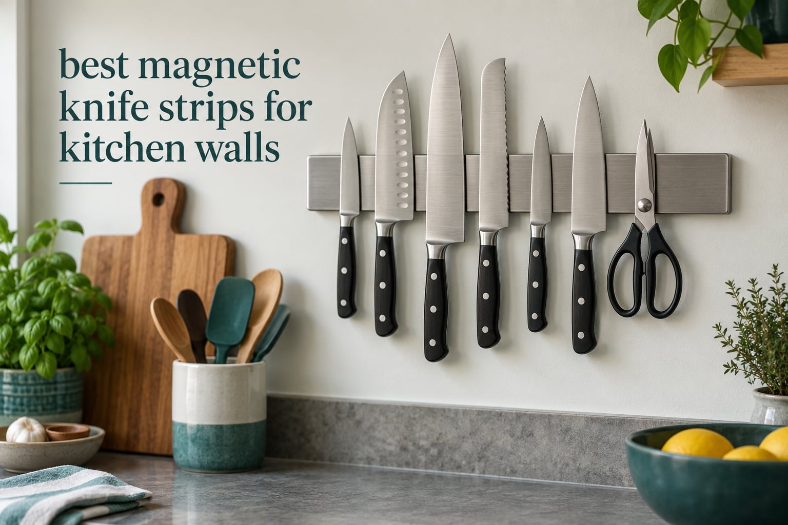 best magnetic knife strips for kitchen walls