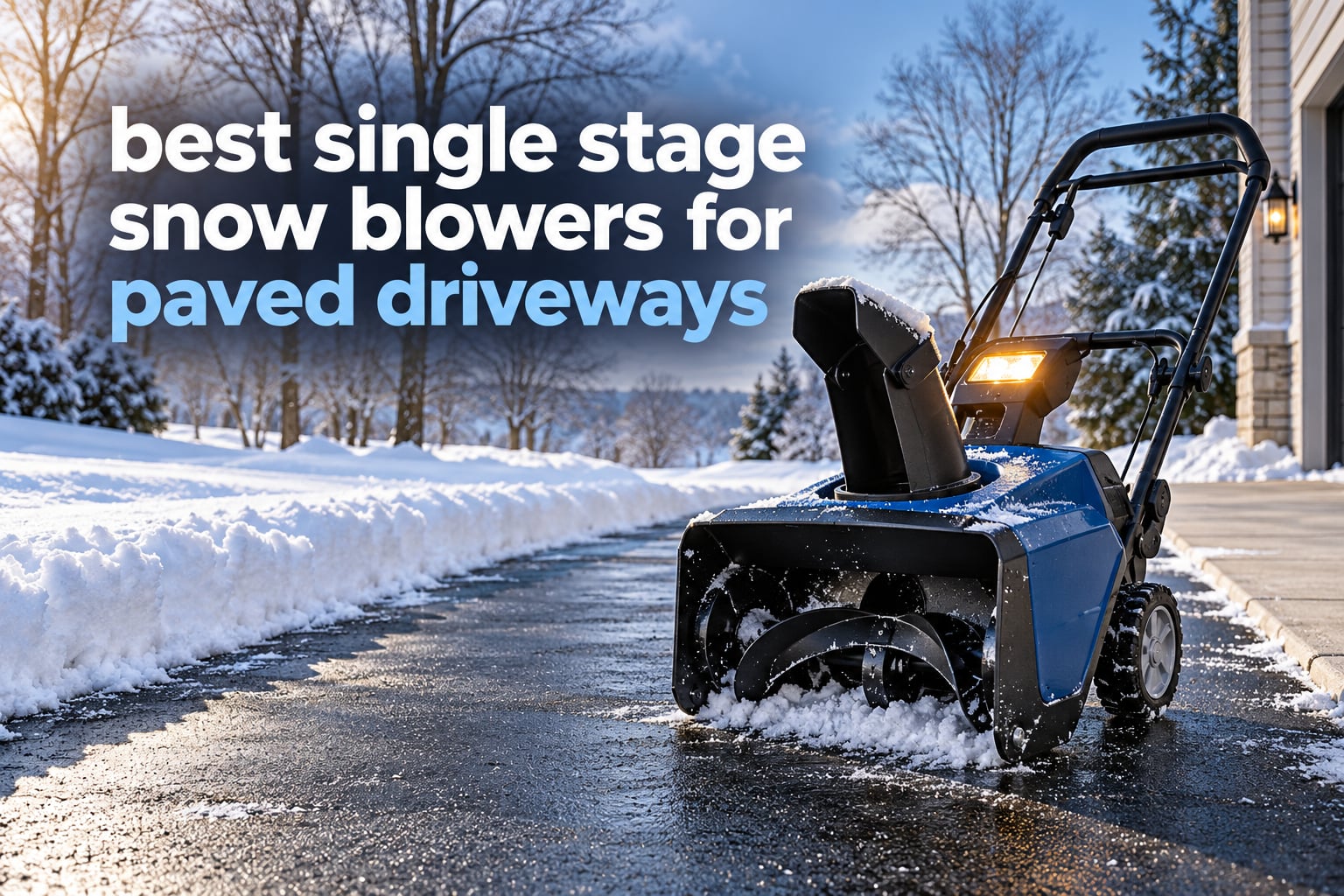 best single stage snow blowers for paved driveways