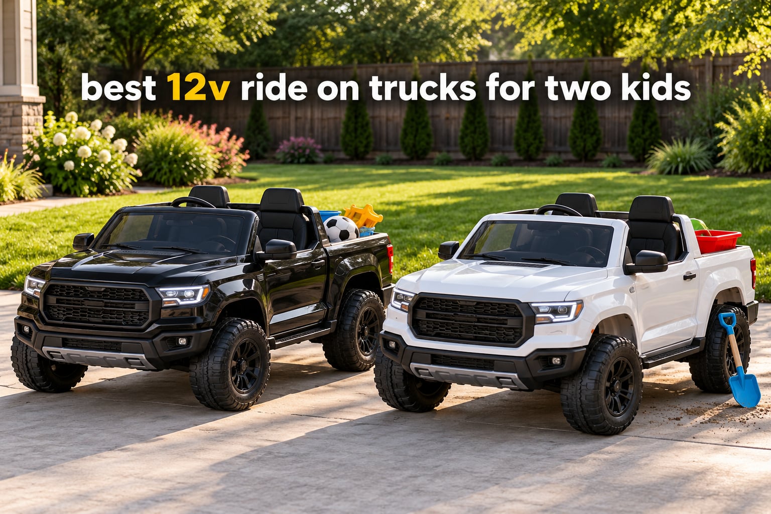 best 12v ride on trucks for two kids