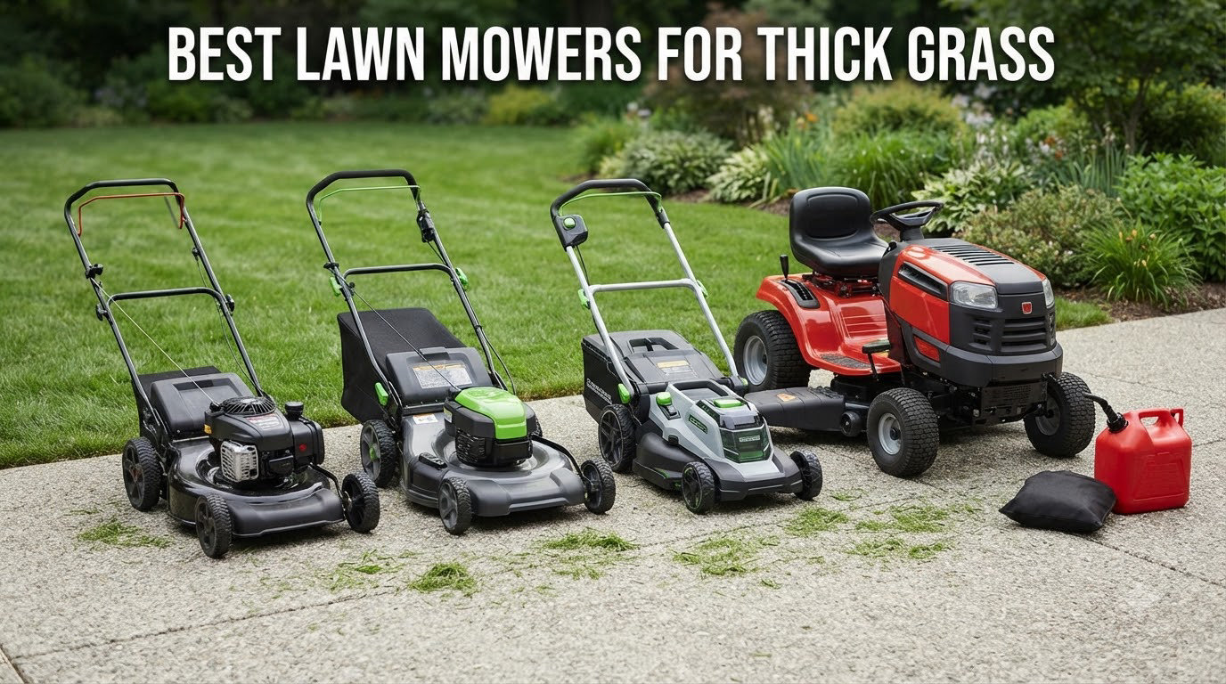 best lawn mowers for thick grass